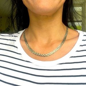 Tri gold 925 necklace